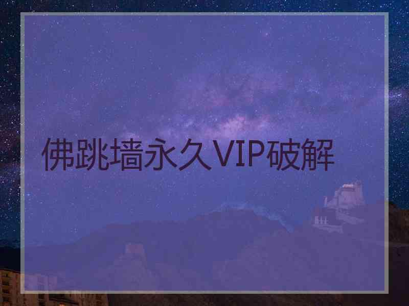 佛跳墙永久VIP破解