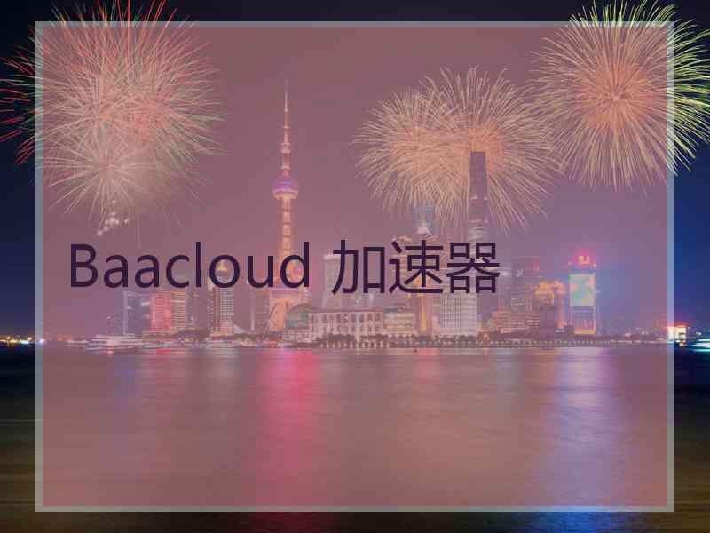 Baacloud 加速器