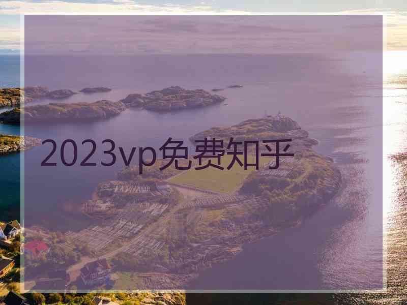 2023vp免费知乎