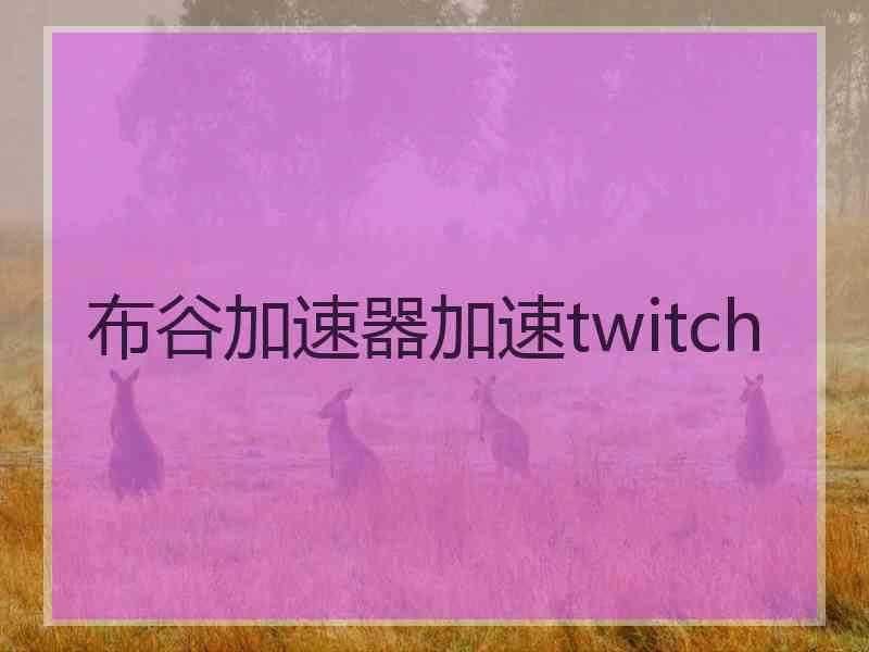 布谷加速器加速twitch