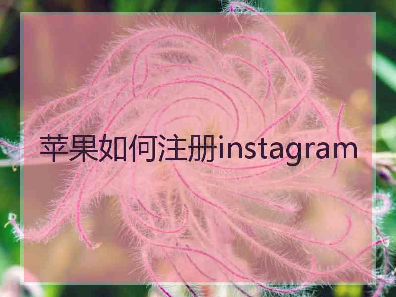 苹果如何注册instagram