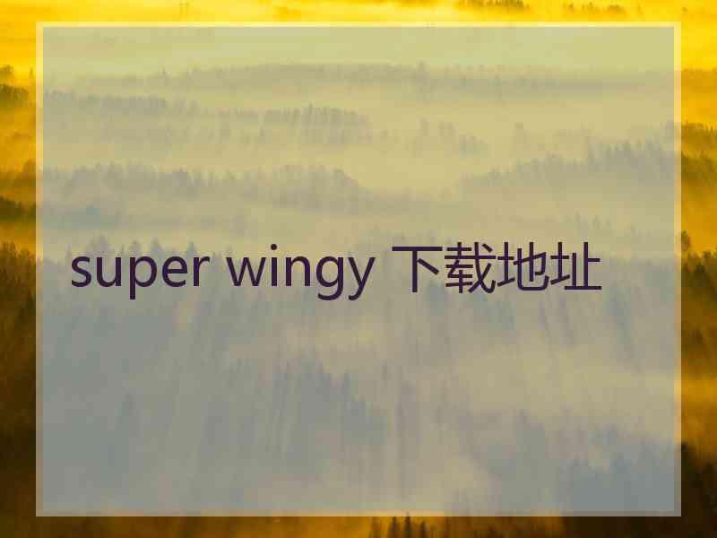 super wingy 下载地址