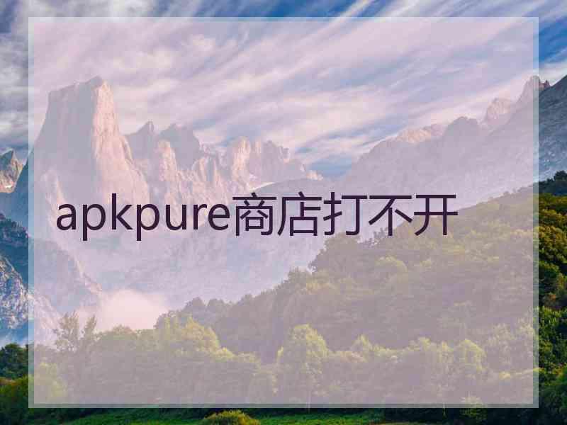 apkpure商店打不开