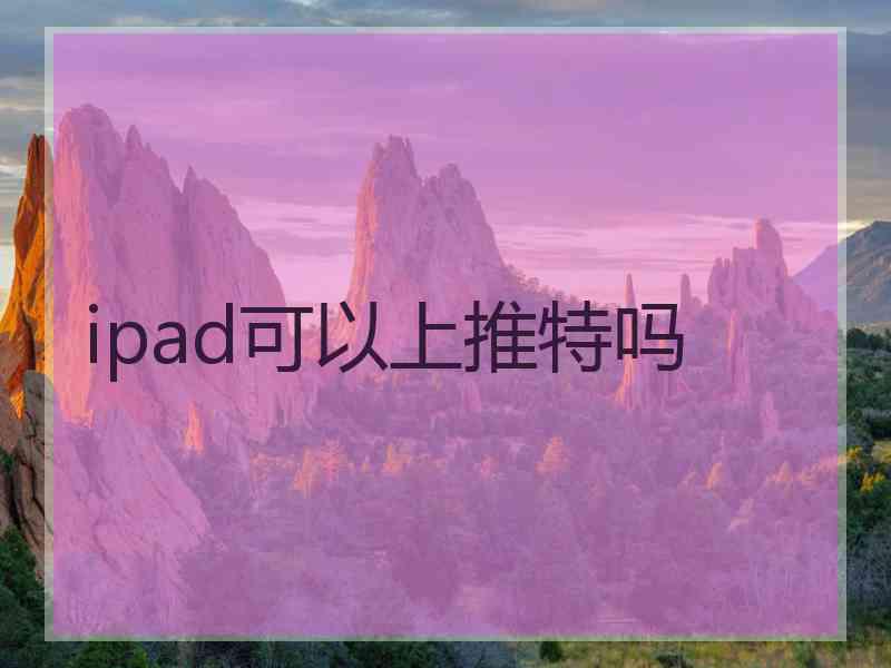 ipad可以上推特吗