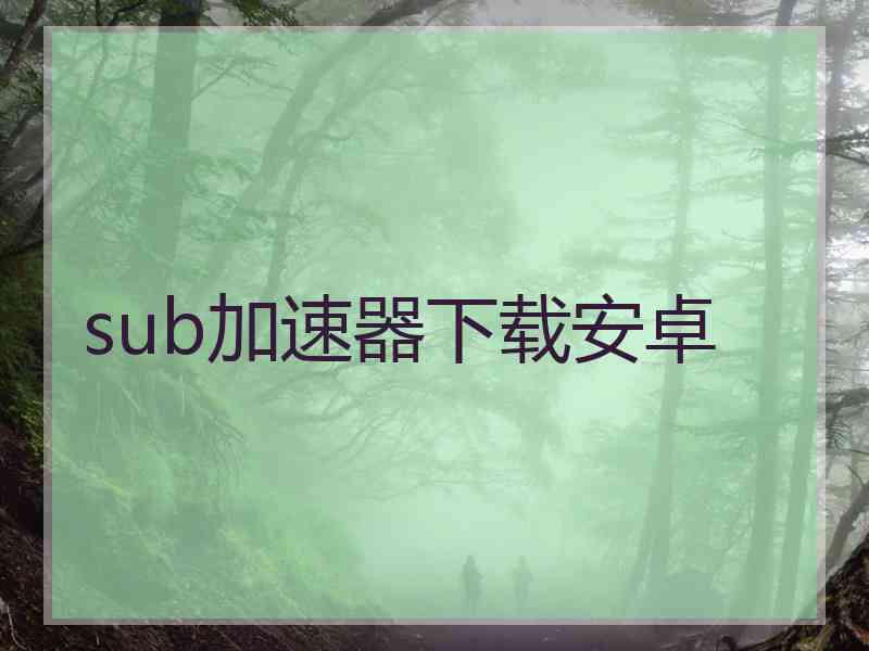 sub加速器下载安卓