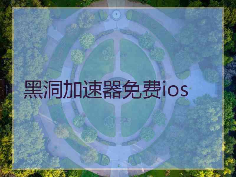 黑洞加速器免费ios