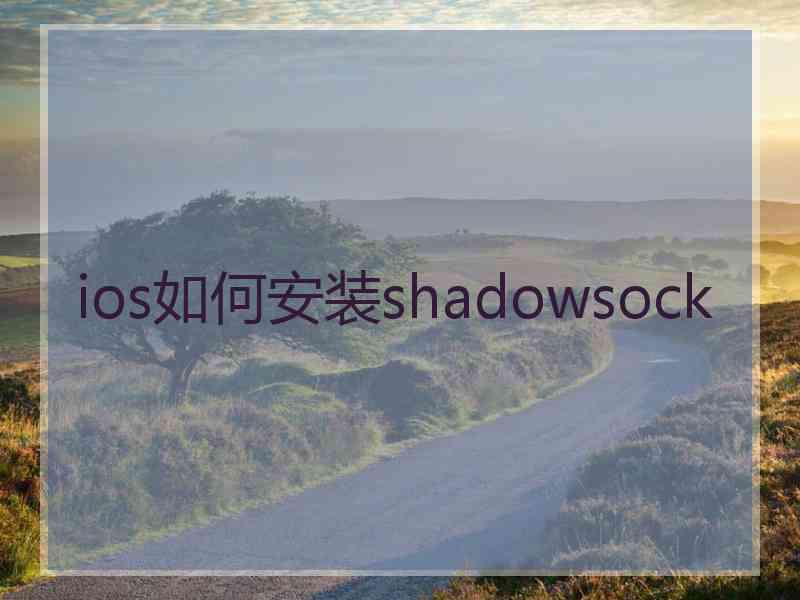 ios如何安装shadowsock