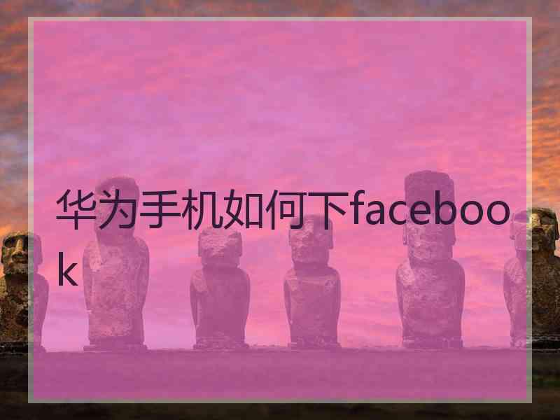 华为手机如何下facebook