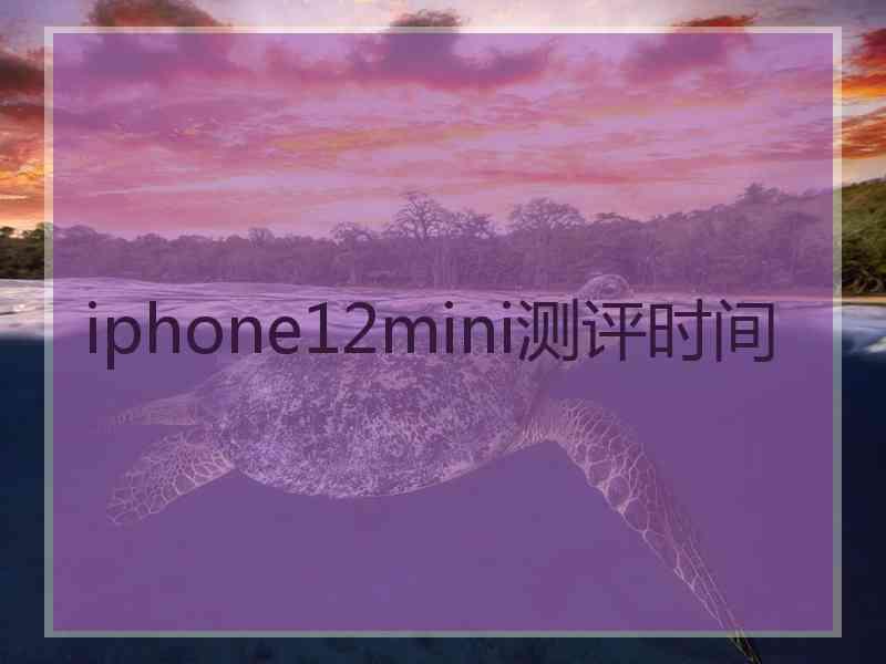 iphone12mini测评时间