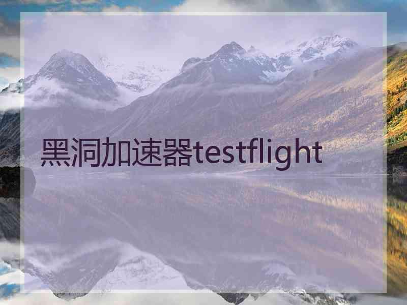 黑洞加速器testflight