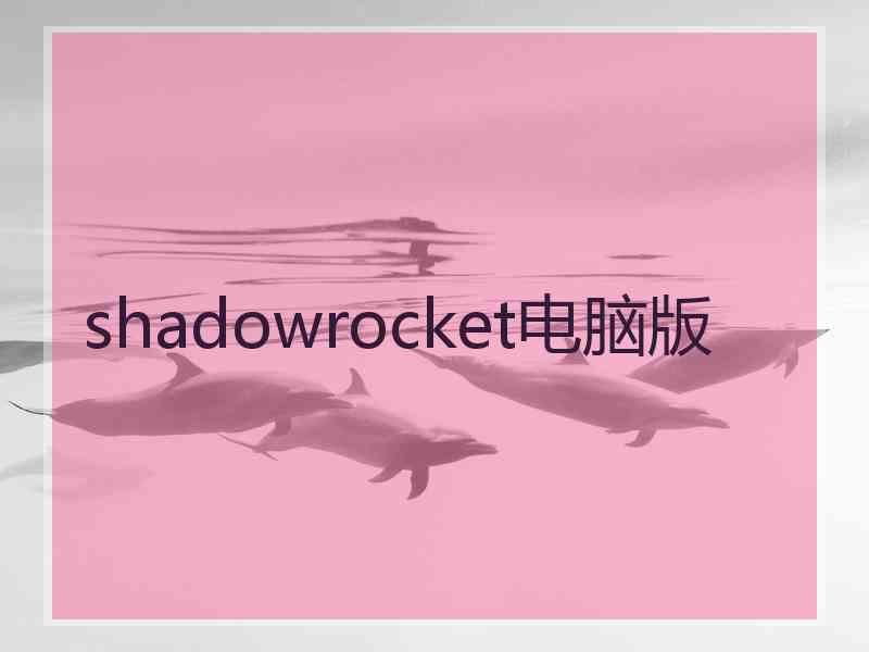 shadowrocket电脑版