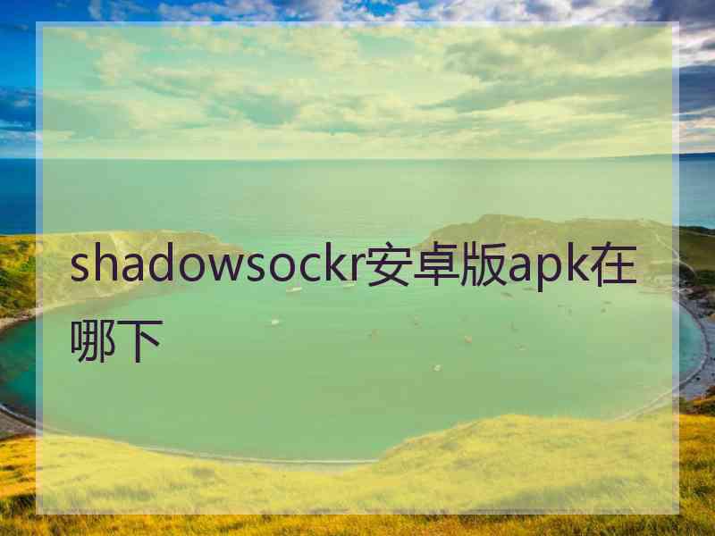 shadowsockr安卓版apk在哪下