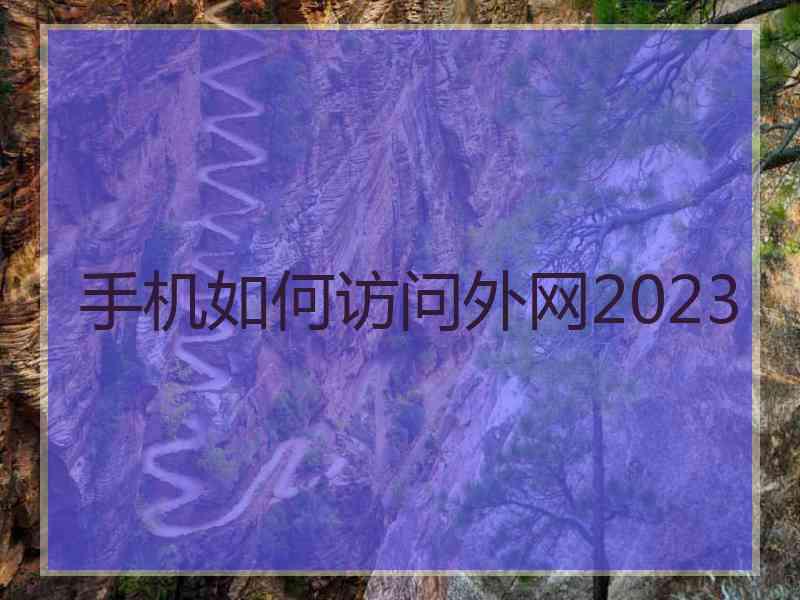 手机如何访问外网2023