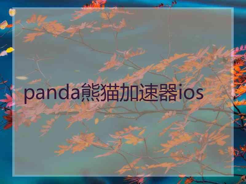 panda熊猫加速器ios