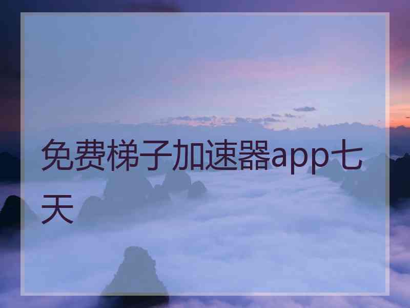 免费梯子加速器app七天