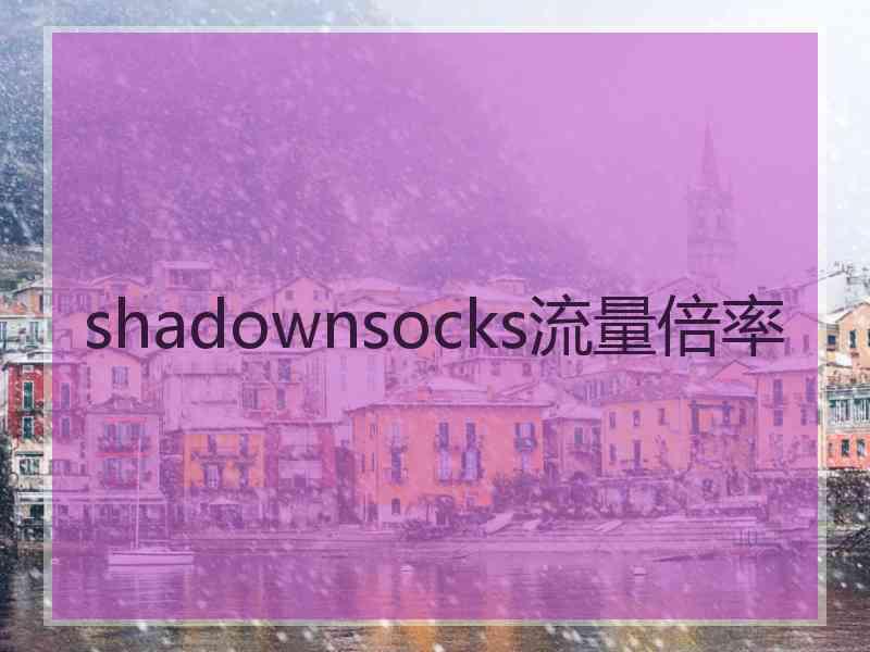 shadownsocks流量倍率