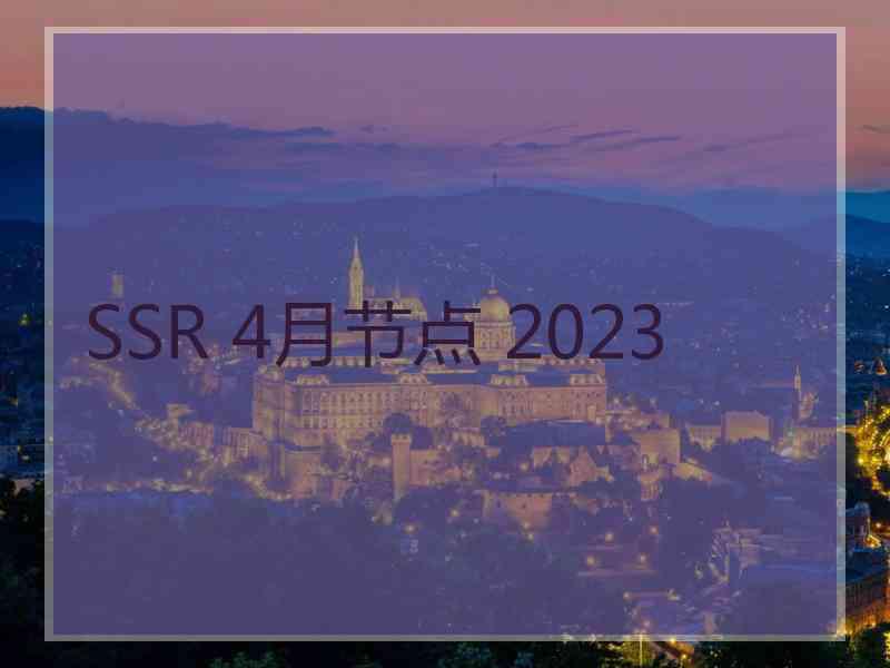 SSR 4月节点 2023