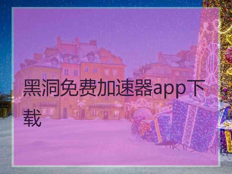 黑洞免费加速器app下载