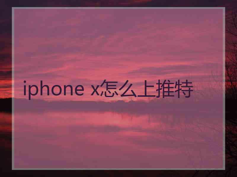 iphone x怎么上推特