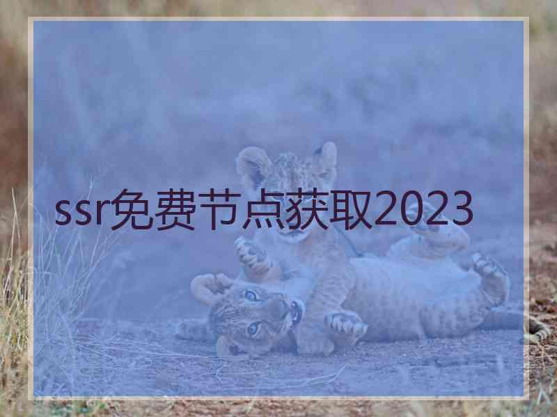 ssr免费节点获取2023