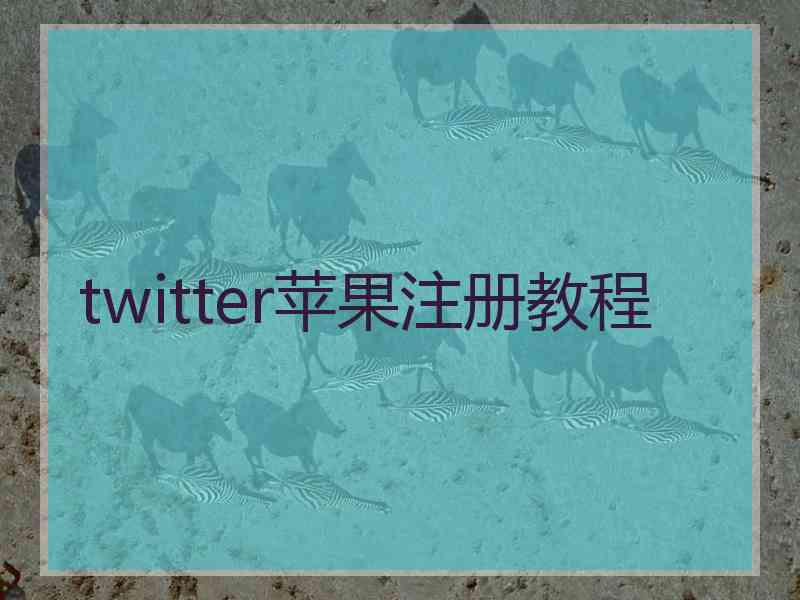 twitter苹果注册教程