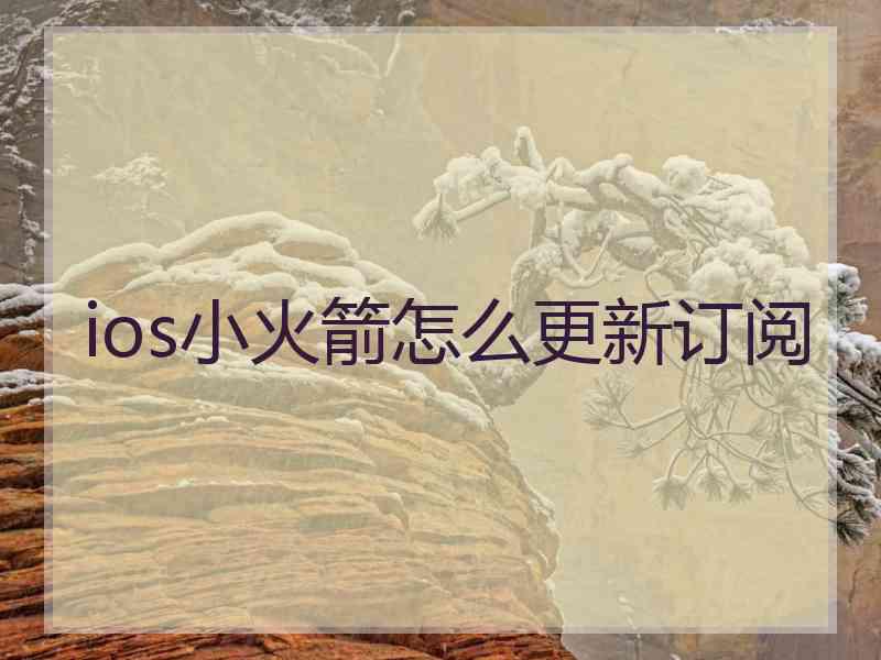 ios小火箭怎么更新订阅