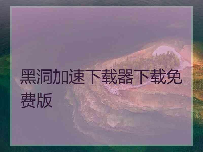 黑洞加速下载器下载免费版