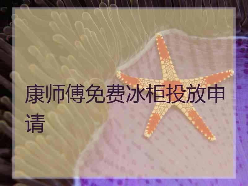 康师傅免费冰柜投放申请