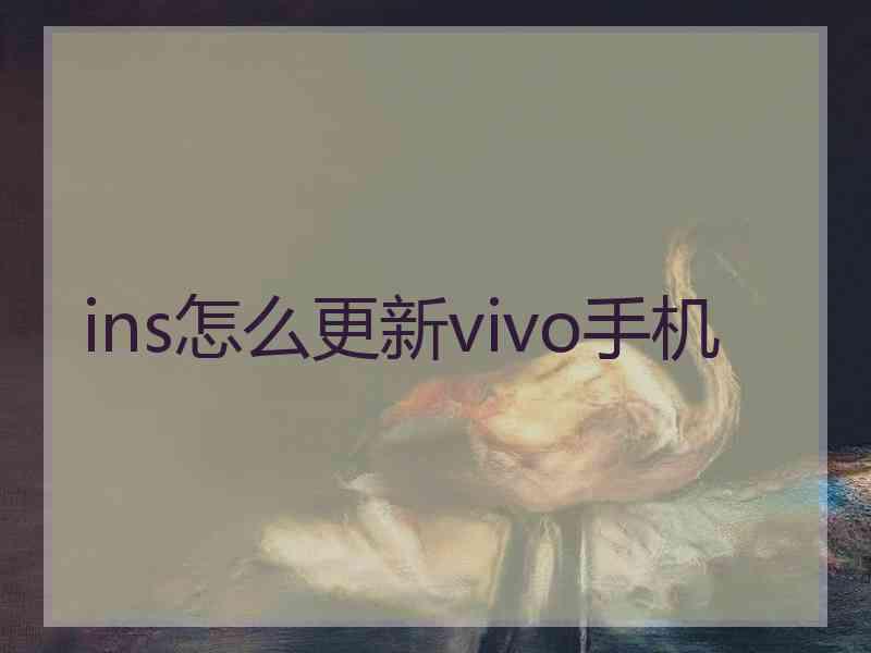 ins怎么更新vivo手机