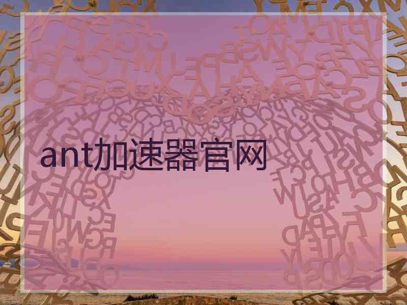 ant加速器官网