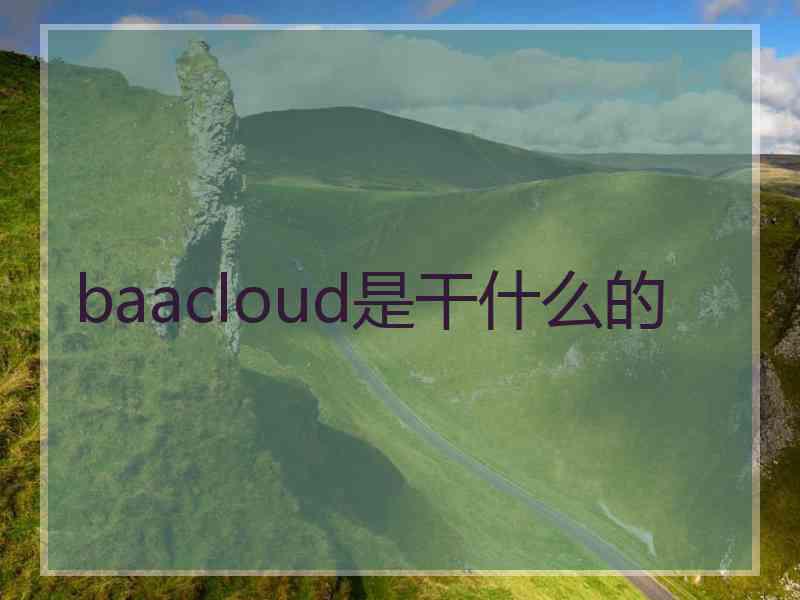 baacloud是干什么的