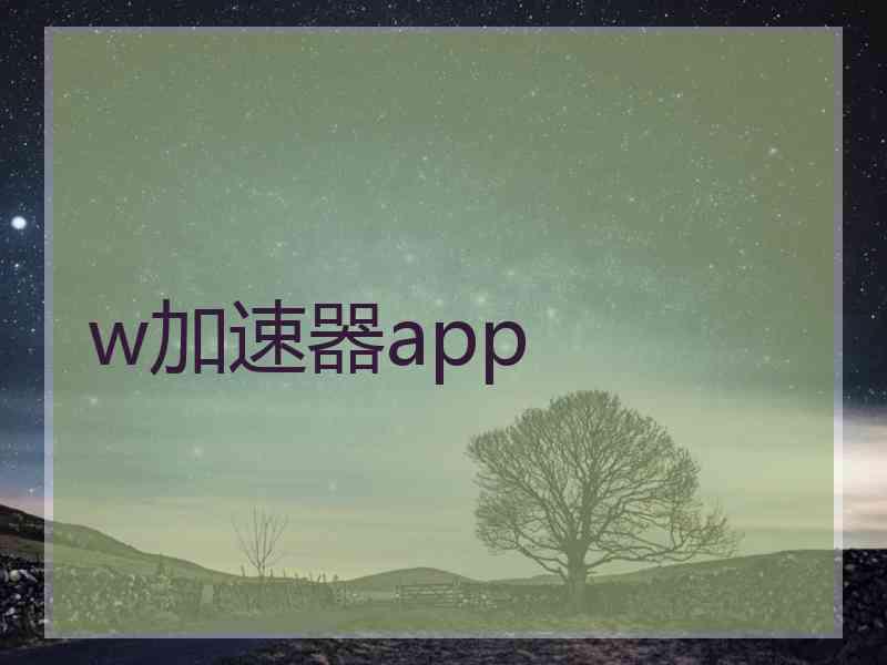 w加速器app