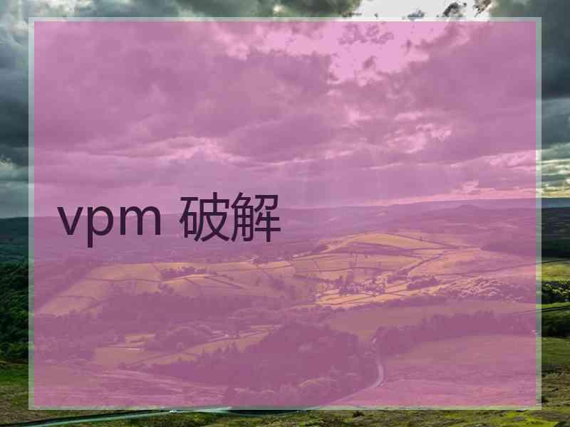 vpm 破解