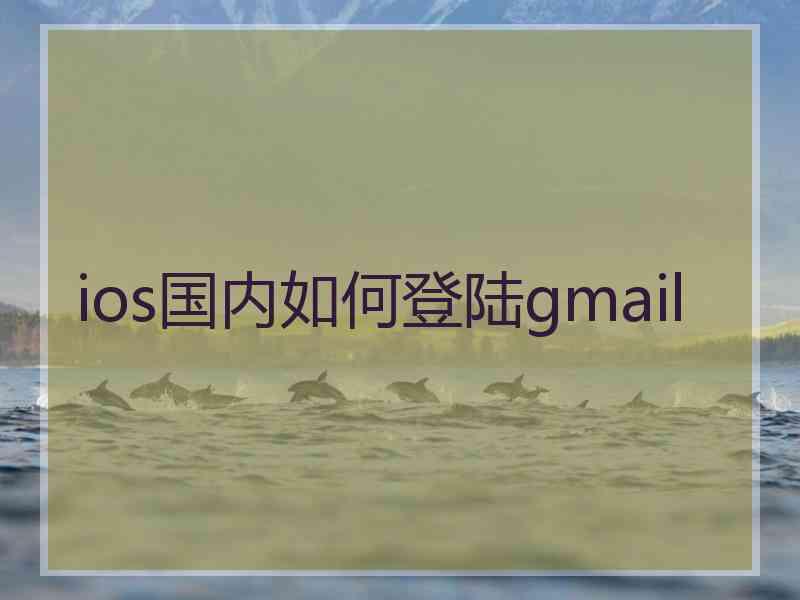 ios国内如何登陆gmail