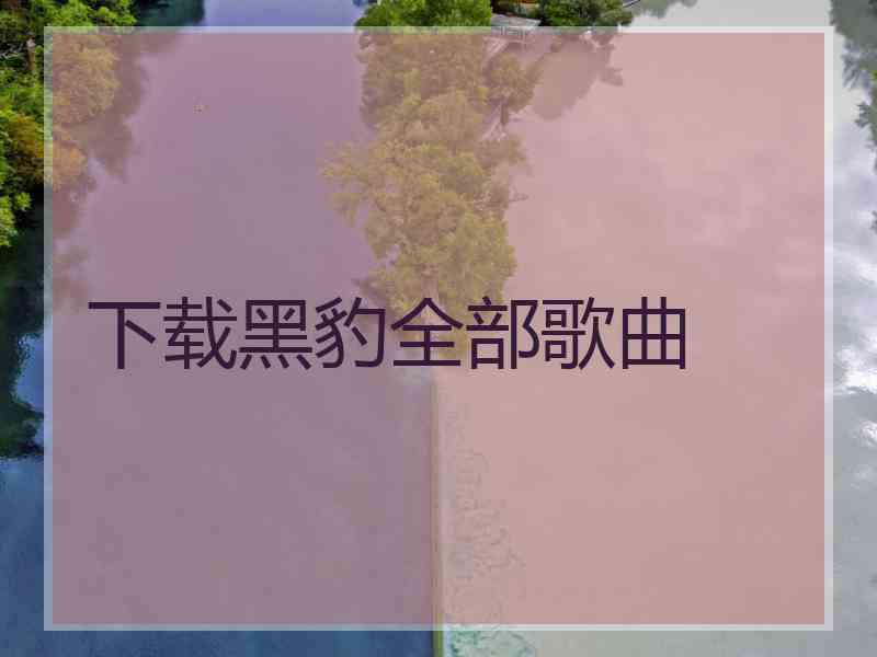 下载黑豹全部歌曲