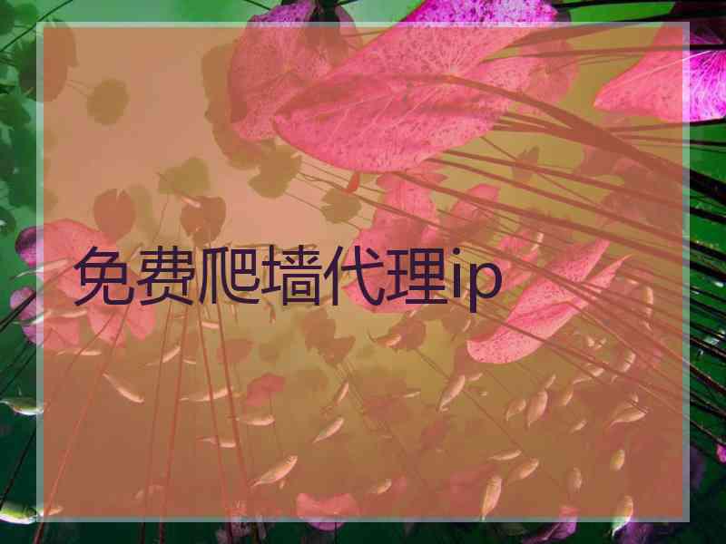 免费爬墙代理ip