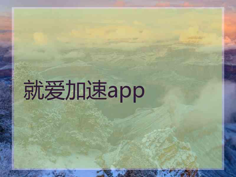 就爱加速app