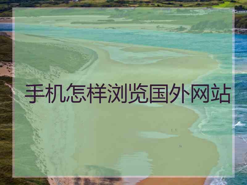 手机怎样浏览国外网站