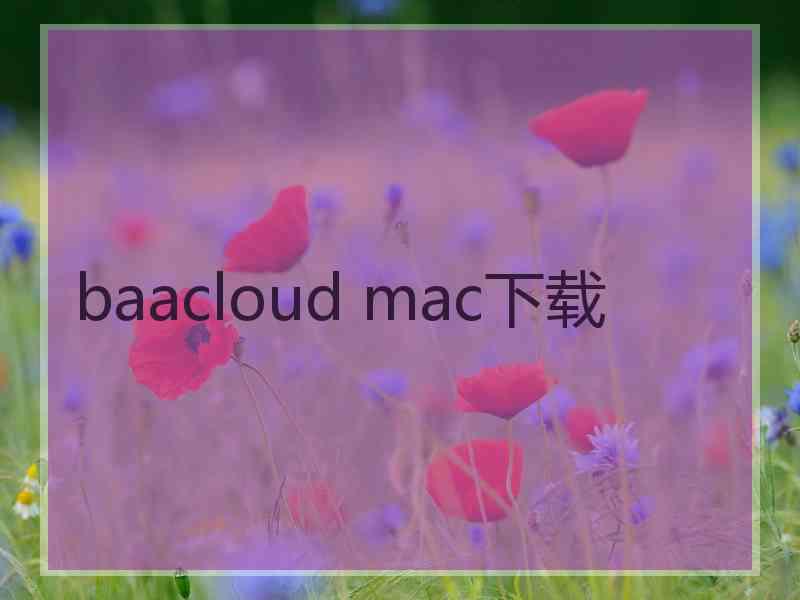 baacloud mac下载