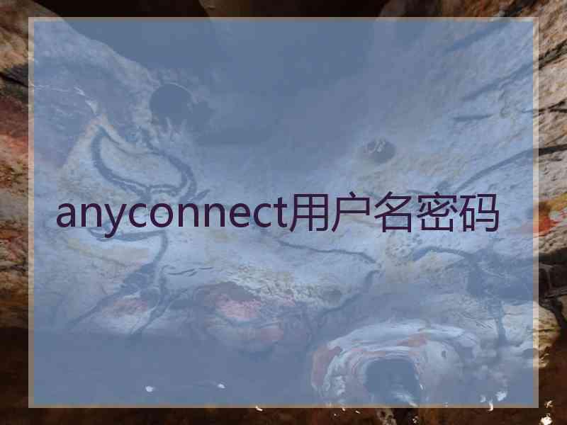 anyconnect用户名密码