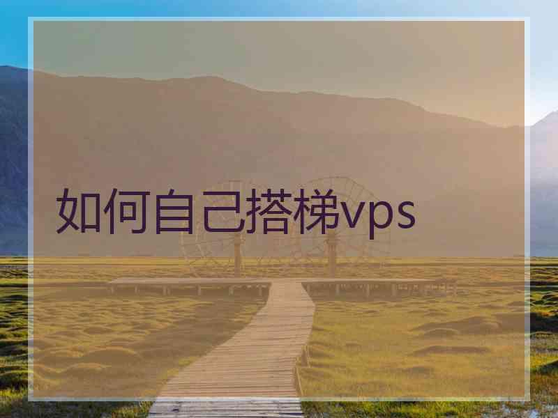 如何自己搭梯vps