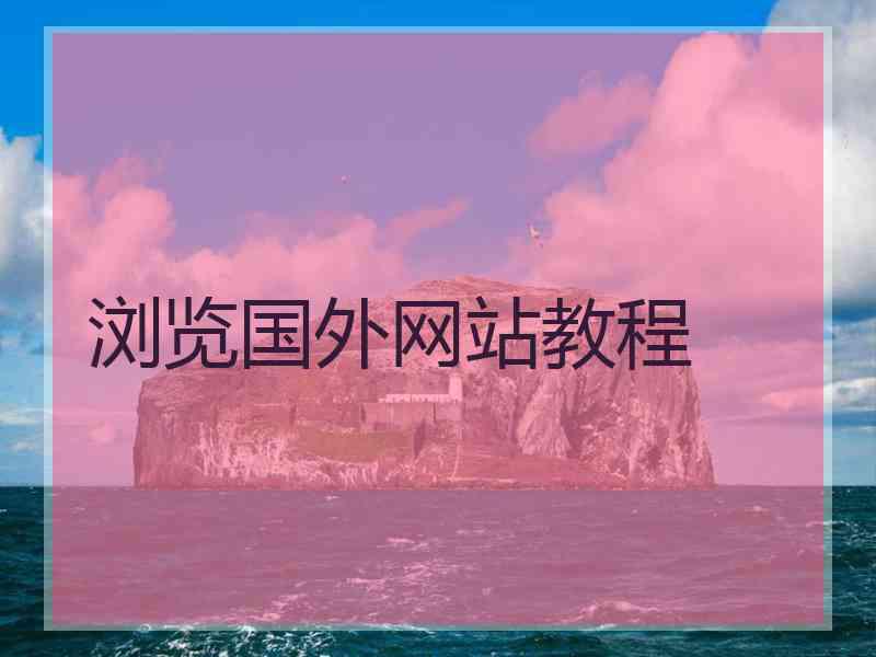 浏览国外网站教程