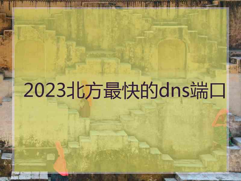 2023北方最快的dns端口