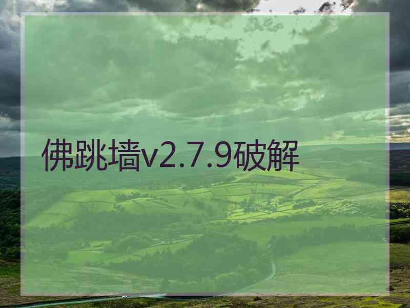 佛跳墙v2.7.9破解