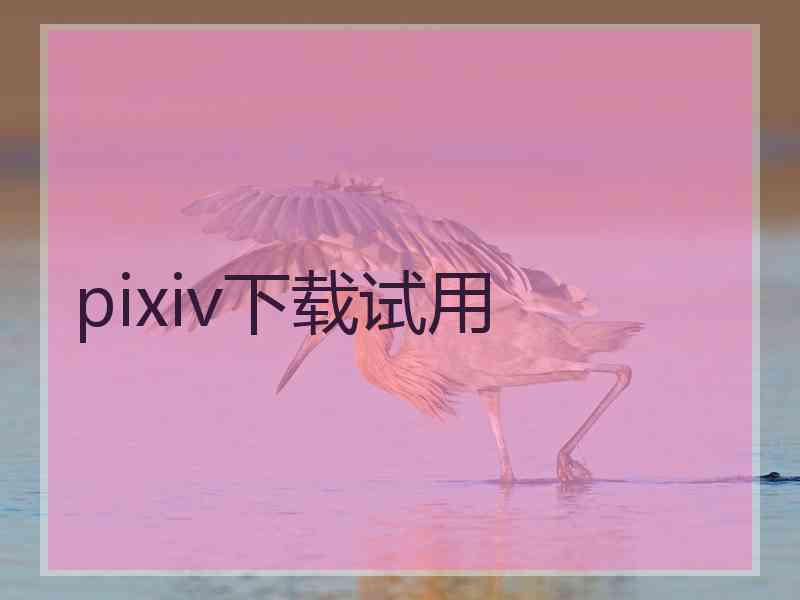 pixiv下载试用