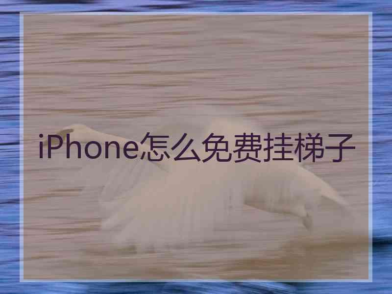 iPhone怎么免费挂梯子