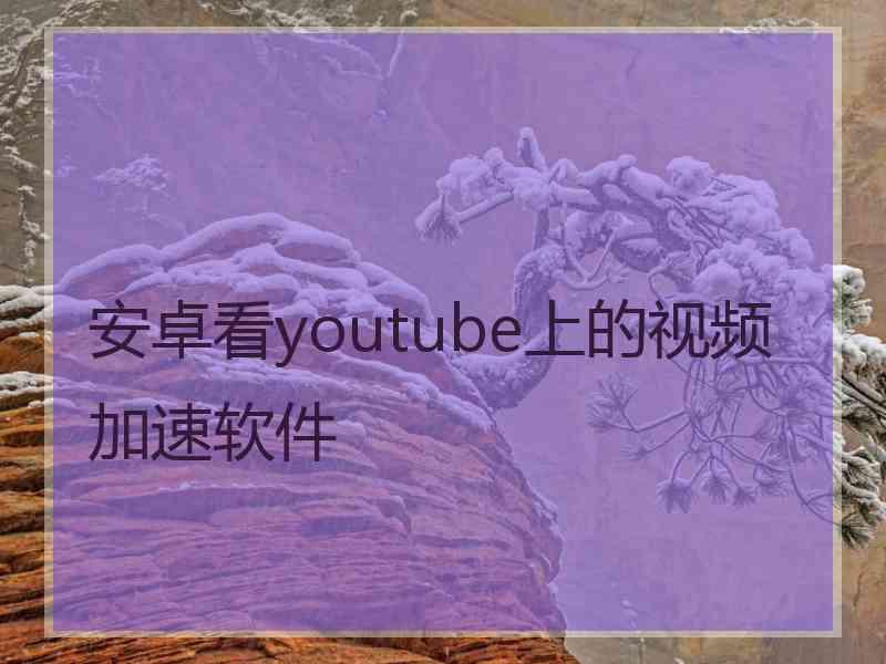 安卓看youtube上的视频加速软件