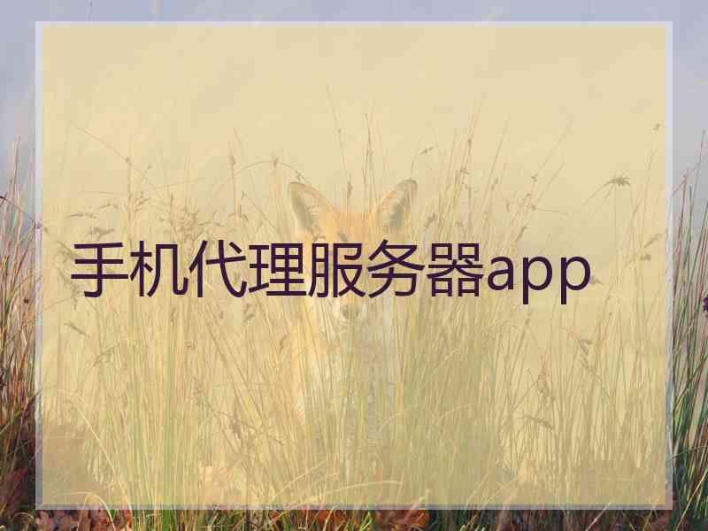 手机代理服务器app