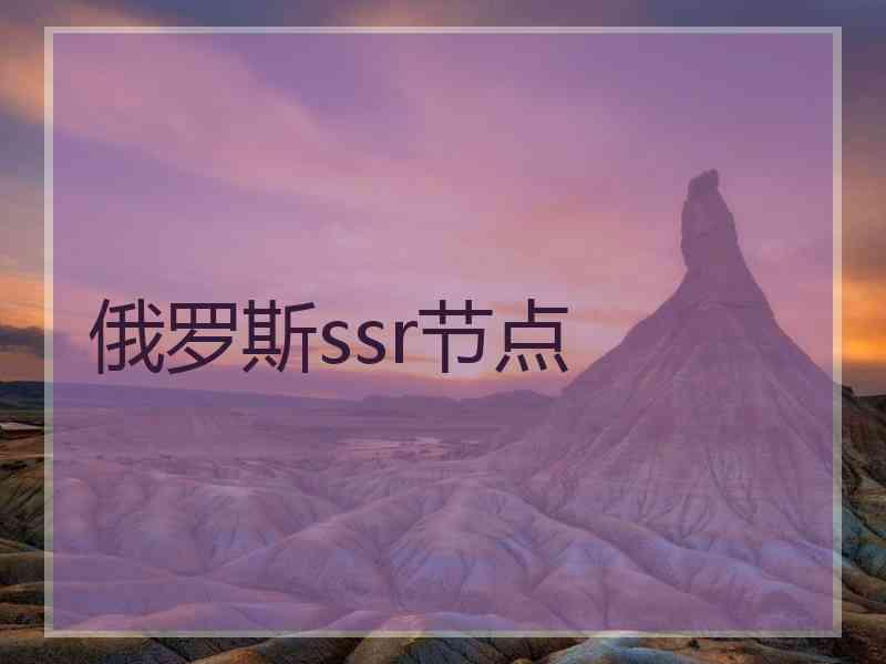 俄罗斯ssr节点