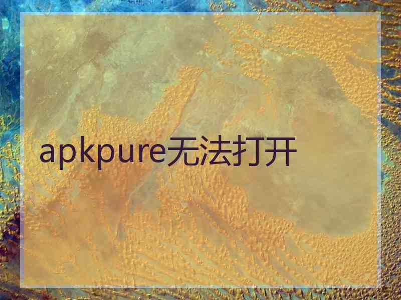 apkpure无法打开